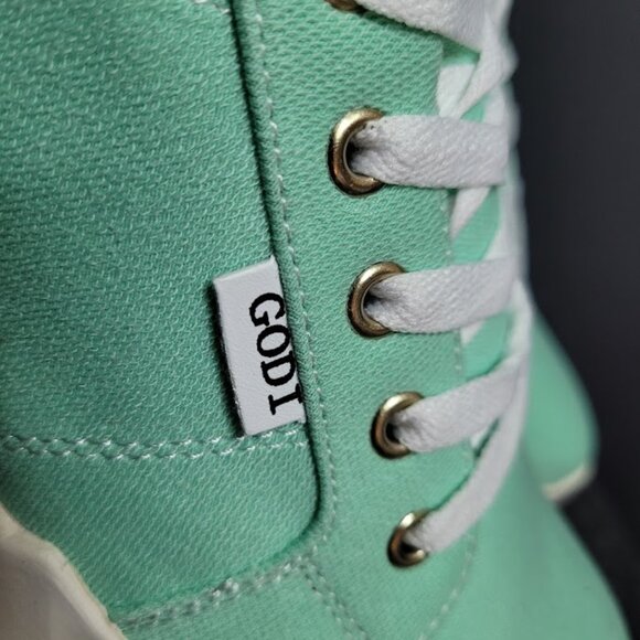 GODI CCCXIII Edsel Low Top Sneakers Mint Green New - Picture 8 of 12